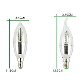 economico Lampadine LED a candela-10 pz alta brillante lampara led e14 candela led lampadina 5w 7w led lampada luce 220v argento bianco freddo ampolla