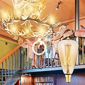 preiswerte Strahlende Glühlampen-6 Stück 40 W E14 St48 Glühlampe Vintage Edison Glühbirne warmweiß 2200–2700 K Retro dimmbar für Kerzenpendelleuchte Kronleuchter 220–240 V