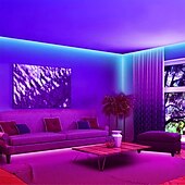 economico Controllo WiFi e musica-10m (2x5m) smart wifi app led strip light rgbw outdoor waterproof 600leds 5050smd funziona con alexa google con telecomando wifi