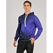 halpa 3D kuvio-Miesten Geometrinen Väripalikka 3D Huppari Hupparit College Katutyyli Halloween Hupullinen Päivittäin Pyhäpäivä Musta Keltainen Rubiini Laivastosininen Purppura Suunnittelija S M L XL XXL 3XL