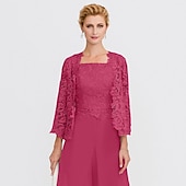 cheap Mother&#039;s Wraps-Mother&#039;s Wraps Bolero Coats / Jackets Elegant 3/4 Length Sleeve Floral Lace Wedding Guest Wraps With Lace For Fall Wedding Event Formal Party Spring &amp; Summer Only Wraps dress to impress 2025
