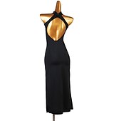 preiswerte Kleidung für lateinamerikanische Tänze-Latein-Tanz Kleid Schlitz Damen Leistung Ärmellos Spandex