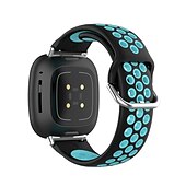 お買い得  Fitbitウォッチバンド-スマートウォッチバンド と互換性があります Fitbit Versa 4 Sense 2 Versa 3 Sense 合金 シリコーン スマートウォッチ ストラップ 弾性ある 調整可 ステンレス鋼のバックル スポーツバンド 置換 リストバンド