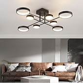ieftine Montaj Plafon-6/8 capete led plafon lumină modernă aur negru cerc nordic sputnik design metalic vopsit finisaje 110-120v 220-240v