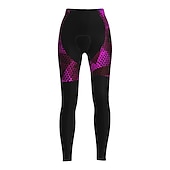 tanie Damskie spodnie, szorty i spódnice-Damskie Spodnie rowerowe Rower Majtki Rajstopy Kolarstwo górskie Kolarstwie szosowym Sport Graficzny Keep Warm Wkładka 3D Zatrzymujący ciepło Oddychający Żółty Czerwony Odzież Odzież rowerowa