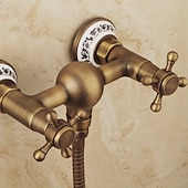 abordables Appareils de douche extérieurs-Ensemble de robinet de douche en laiton, mélangeurs à un trou installation murale cascade jet portable douchette avec eau froide/chaude