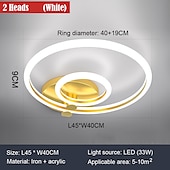 billige Taklamper med dimming-led taklampe sirkel ring nordisk gull akryl 2 3 5 6 hoder utvendig belysning stue taklampe enkel moderne kunst taklampe luksus ledet soverom lys ac220v