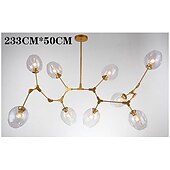 billige Globedesign-gren lys lysekrone 5/6/7/9/11 hoder led pendel moderne nordisk lysekrone stue spisestue soverom metall 110-120v 220-240v