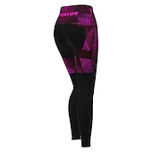 tanie Damskie spodnie, szorty i spódnice-Damskie Spodnie rowerowe Rower Majtki Rajstopy Kolarstwo górskie Kolarstwie szosowym Sport Graficzny Keep Warm Wkładka 3D Zatrzymujący ciepło Oddychający Żółty Czerwony Odzież Odzież rowerowa