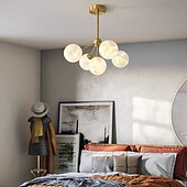 billige Globedesign-43cm ledet pendellampe moderne nordisk globe desgin stue soverom innfelt lys kobber messing 110-120v 220-240v