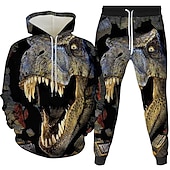 abordables Motif 3D-Homme Femme Ensemble de sweats à capuche 3D Bleu Dorée Arc-en-ciel Orange Marron Capuche Graphic 3D Motif Galaxie 2 Pièces Poche avant du quotidien 3D effet Motifs 3D Casual Vêtement Tenue Pulls