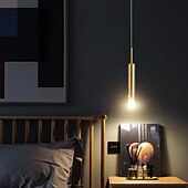 abordables Luces de isla-6cm luz colgante led luz de noche nórdica moderna luz tricolor dorada barra de comedor decoración de navidad galvanizada de metal 110-120v 220-240v
