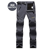 economico Pantaloni e pantaloncini-Per uomo Pantaloni da escursione Pantaloni foderati in pile Pantaloni impermeabili Inverno Esterno Tenere al caldo Antivento Traspirante Asciugatura rapida Pantalone / Sovrapantaloni Pantaloni Nero