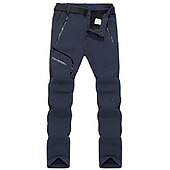economico Pantaloni e pantaloncini-Per uomo Pantaloni da escursione Pantaloni foderati in pile Pantaloni impermeabili Inverno Esterno Tenere al caldo Antivento Traspirante Asciugatura rapida Pantalone / Sovrapantaloni Pantaloni Nero