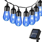 cheap Solar String Lights-Outdoor Waterproof Bubbles String Lights,Colorful Solar-Powered String Lights 5/6/7/10M Christmas Decor for Patios &amp; Gardens