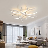 cheap Dimmable Ceiling Lights-60cm LED Ceiling Light Modern Nordic Geometric Flower Shapes Stylish Flush Mount Lights Living Room Dining Room Bedroom Metal Painted Finishes110-120V 220-240V