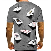 abordables T-shirts 3D-Homme 3D Poker T shirt Manche Courte T-shirt 3D effet Col Rond Chemise Rétro Vintage Design Décontractées Soirée du quotidien A B C Vêtement Tenue Grande Taille S M L XL XXL 3XL 4XL
