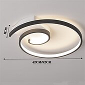 economico Lampade da soffitto con dimmer-42cm 52cm plafoniera a led design a spirale rotonda nuova lampada da camera da letto led new fashion semplice lampada da soffitto in camera studio personalizzato in alluminio lampade da sala da pranzo
