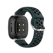 お買い得  Fitbitウォッチバンド-スマートウォッチバンド と互換性があります Fitbit Versa 4 Sense 2 Versa 3 Sense 合金 シリコーン スマートウォッチ ストラップ 弾性ある 調整可 ステンレス鋼のバックル スポーツバンド 置換 リストバンド