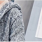 tanie męski sweter rozpinany-Męskie Sweter Sweter rozpinany Robić na drutach Długie Guzik Pasek Jednokolorowe Kaptur Elegancki Codzienny Odzież Zima Jesień Wino Khaki M L XL