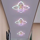 baratos Candeeiros de Teto-20cm led luz de teto de cristal luz de varanda corredor lâmpada moderna flor desgin luzes embutidas de metal galvanizado 110-240 v