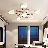 Недорогие Люстры-4/6/7 head macarone led потолочный светильник зеленый серый белый северный стиль регулируемый свет потолочный светильник простой журнал спальня лампа ac220v