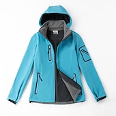 baratos Fleece &amp; Casacos 3 em 1-casaco feminino de caminhada softshell casaco com capuz casaco de lã de inverno impermeável exterior cor sólida térmica quente à prova de vento leve forro de lã casaco impermeável casaco de esqui escalada