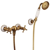 abordables Appareils de douche extérieurs-Ensemble de robinet de douche en laiton, mélangeurs à un trou installation murale cascade jet portable douchette avec eau froide/chaude