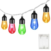 ieftine Acumulatoare-1,5 m 2 m 3 m 4 m 5 m 10 m bec retro lumini de șir acrilice bule lumini de șir de Halloween petrecere de Crăciun decorativ lumini de grădină nunta alb cald rgb alb albastru