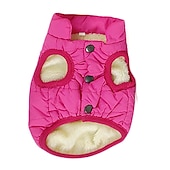 baratos Casacos-moletom com forro de lã extra quente para cães no inverno para cães pequenos, casacos para cachorros com capuz, vermelho (xs-xxxl)