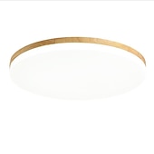 cheap Dimmable Ceiling Lights-26/38/48 cm LED Ceiling Light Nordic Wood Round Design Flush Mount Lights Nature Inspired 110-120V 220-240V