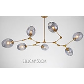 billige Globedesign-gren lys lysekrone 5/6/7/9/11 hoder led pendel moderne nordisk lysekrone stue spisestue soverom metall 110-120v 220-240v