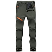 abordables Bas-Homme Pantalon doublé polaire Pantalon Softshell Couleur unie L&#039;hiver Extérieur Coupe Standard Ripstop Chaud Doux Anti-déchirure Pantalons / Surpantalons Vert Véronèse gris foncé Noir Travail Pêche