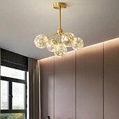 billige Globedesign-43cm ledet pendellampe moderne nordisk globe desgin stue soverom innfelt lys kobber messing 110-120v 220-240v