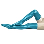 halpa Kiiltävä-Zentai sopii Sukat ja sukkahousut Ihon puku Karnevaali puku Kokohaalari Naisten Cosplay Halloween Yhtenäinen väri Puku varten Halloween Karnevaali Naamiaiset Aikuisten