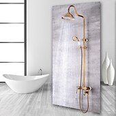 abordables Robinets de douche-robinet de douche, ensemble de système de douche - douchette incluse cascade extractible style vintage / pays montage en laiton antique à l&#039;extérieur vanne en céramique mitigeurs de bain douche
