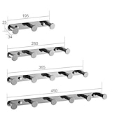 cheap Robe Hooks-Robe Hooks New Design Contemporary Stainless Steel Material Bathroom Wall Mounted 3 or 4 or 5 or 6 Hooks Silvery 1pc