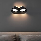 economico Luci da parete-Lightinthebox applique da parete per interni a doppia faccia che emette luce led dimmerabile lampada da parete girevole nordico moderno creativo camera da letto comodino hotel soggiorno ac110-240v