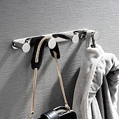 cheap Robe Hooks-Robe Hooks New Design Contemporary Stainless Steel Material Bathroom Wall Mounted 3 or 4 or 5 or 6 Hooks Silvery 1pc