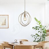 economico Luci Isola cucina-28 cm globo design forme geometriche lampada a sospensione metallo stile moderno globo in metallo finiture verniciate moderno stile nordico decorazioni natalizie 110-240 v