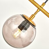 economico Modello a globo-4 6 teste lampada a sospensione oro stile nordico globo personalità bar lampada da tavolo moderna semplice fagiolo magico striscia di vetro decorazione natalizia ac220v ac110v