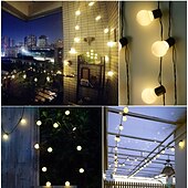 voordelige Plug String Lights-3m 10leds festoen led globe led flexibele string licht fee lamp kerst fee string licht guirlande tuin patio tuin decoratie vakantie buitenverlichting eu us plug ac110v 120v 220v 230v 240v