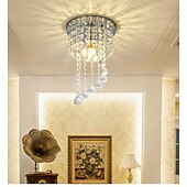 billige GCC Flushmounts og semi-flushmounts-20cm led lysekrone krystall taklampe lanterne desgin innfelt lys metall galvanisert moderne juledekorasjon 110-120v 220-240v