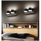 economico Luci da parete-Lightinthebox applique da parete per interni a doppia faccia che emette luce led dimmerabile lampada da parete girevole nordico moderno creativo camera da letto comodino hotel soggiorno ac110-240v