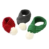 cheap For Pets-Dog Christmas Dog Scarf Cartoon Winter Dog Clothes Puppy Clothes Dog Outfits Green Gray Red Costume for Girl and Boy Dog Plush Fabric S M L, Christmas Gift for Dogs