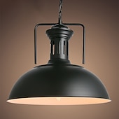 baratos Luzes da ilha-41cm led luz pendente estilo nórdico vintage design único acabamento em metal pintado bar restaurante 110-120v 220-240v