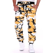 preiswerte Sweatpants-Herren Jogginghose Trainingshose Jogginghose Jogger Hose Hosen Hosen Hose Kordelzug Elastischer Bund Tarnfarben Atmungsaktiv Weich Sport &amp; Natur Täglich Baumwolle Casual / sportlich Gelbe Tarnung