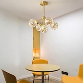 billige Globedesign-43cm ledet pendellampe moderne nordisk globe desgin stue soverom innfelt lys kobber messing 110-120v 220-240v