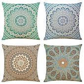 economico stile bohémien-floreale mandala bohemien cuscino 4 pz morbido piazza copertura del cuscino di tiro federa di qualità superiore lavabile in lavatrice cuscino esterno per divano divano letto sedia