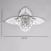 baratos Candeeiros de Teto-20cm led luz de teto de cristal luz de varanda corredor lâmpada moderna flor desgin luzes embutidas de metal galvanizado 110-240 v